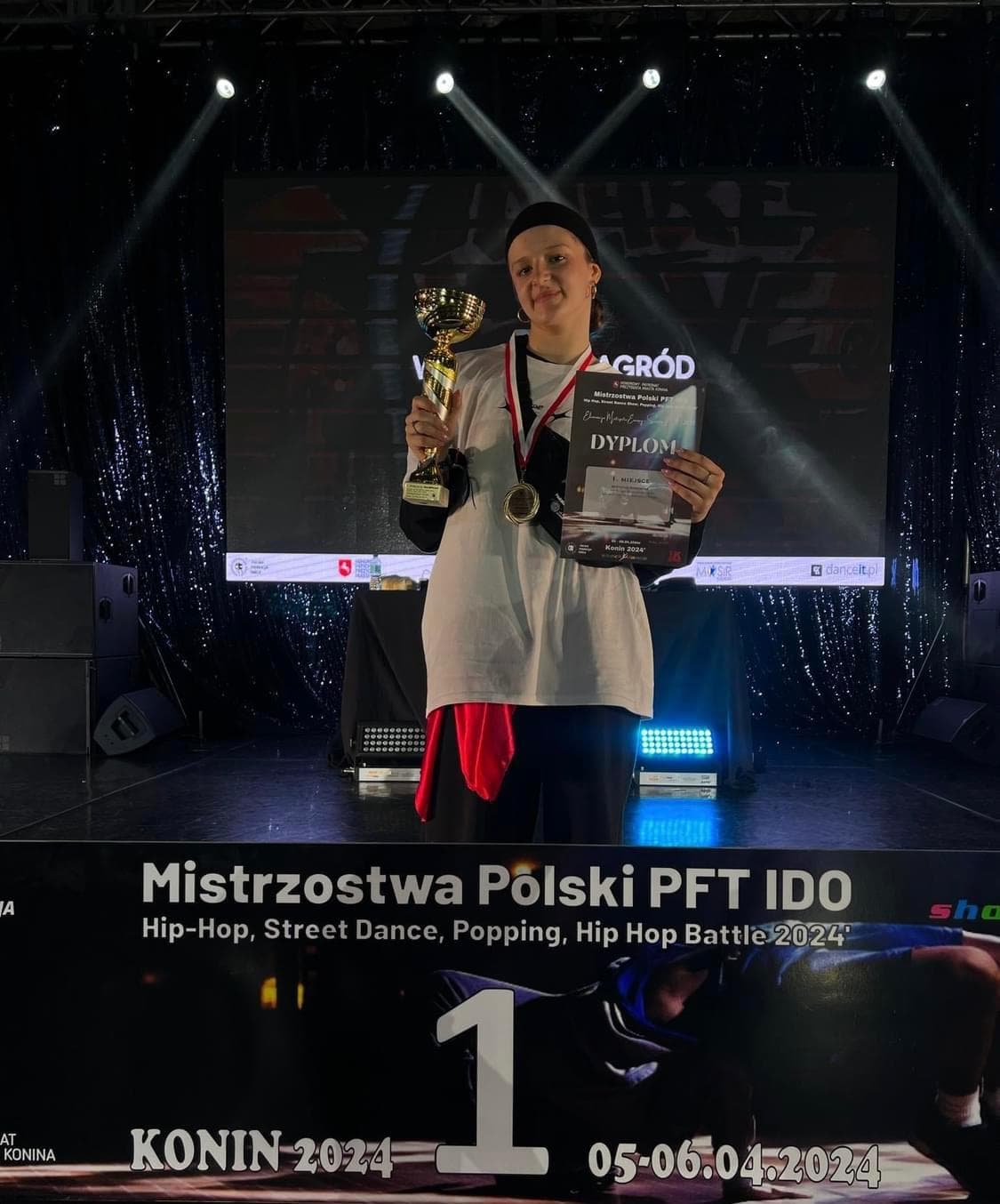 Wiktoria Odrobina — IDO Polish Championship · 1. Miejsce · Mistrzyni Polski · Hip Hop Battle Junior 1