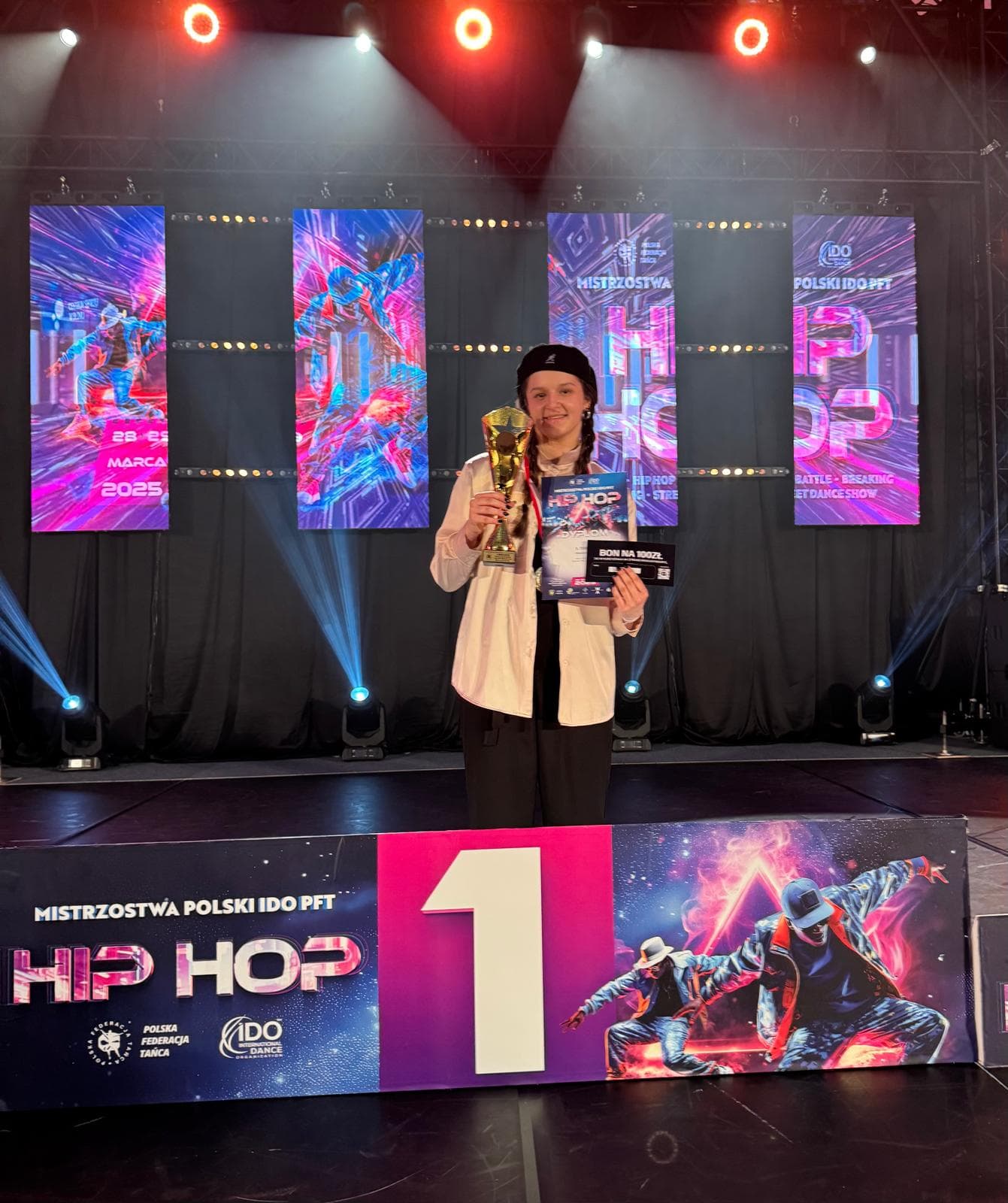 Wiktoria Odrobina — IDO Polish Championship · 1. Miejsce · Mistrzyni Polski · Popping Solo Junior 2